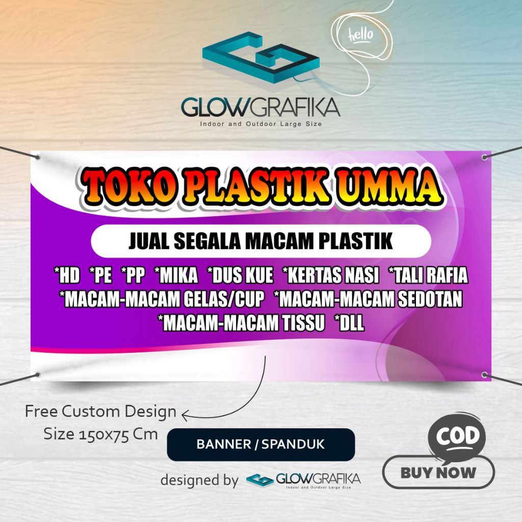 Cetak Spanduk Banner Toko Plastik Umma