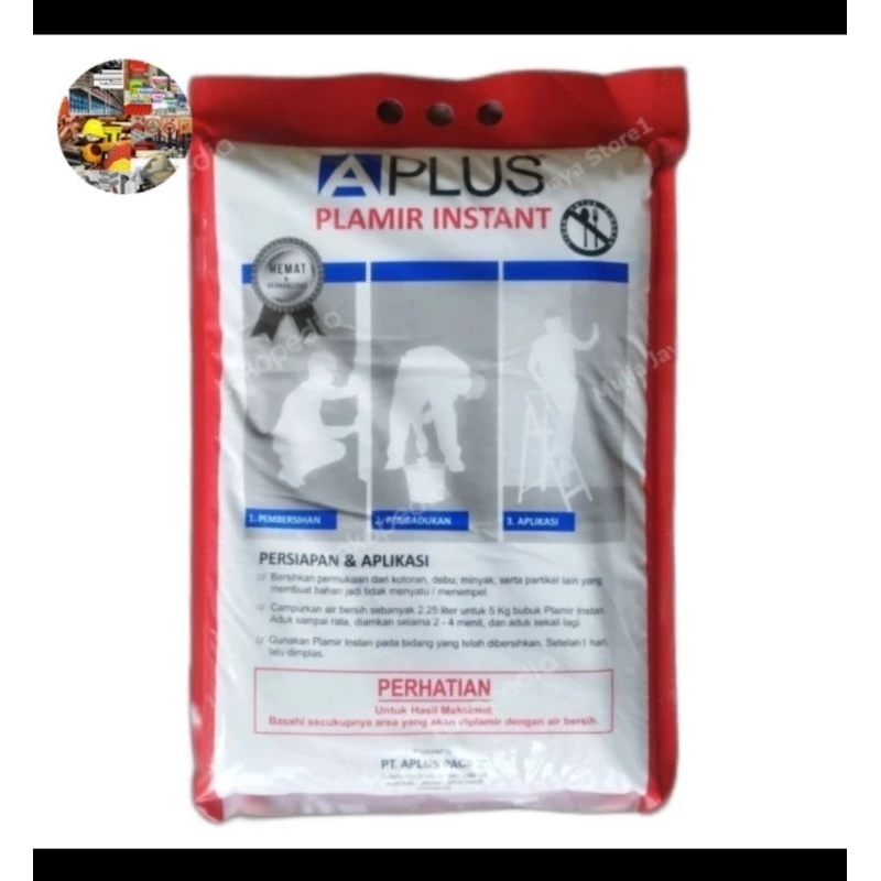 Plamir Instan Aplus 5 Kg. Plamir Tembok Murah Berkualitas.