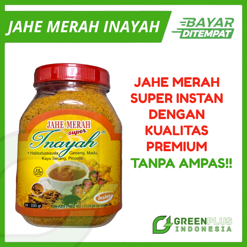 

Jahe Merah Super Inayah Jahe Merah Bubuk Instan Gula Aren Original