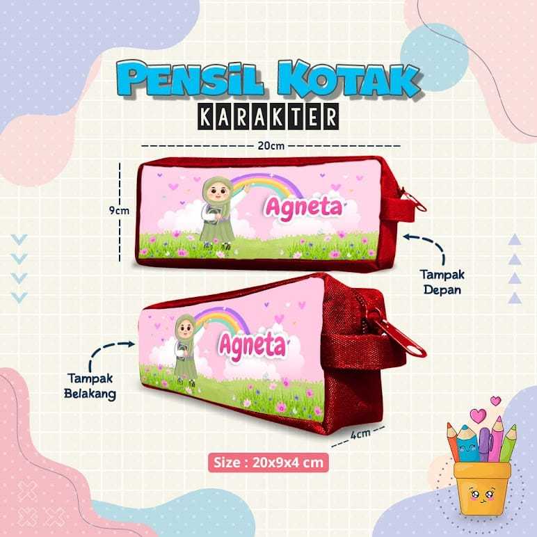

Tempat Pensil Kotak Panjang Custom Sama SIsi (Gambar Depan Belakang sama)