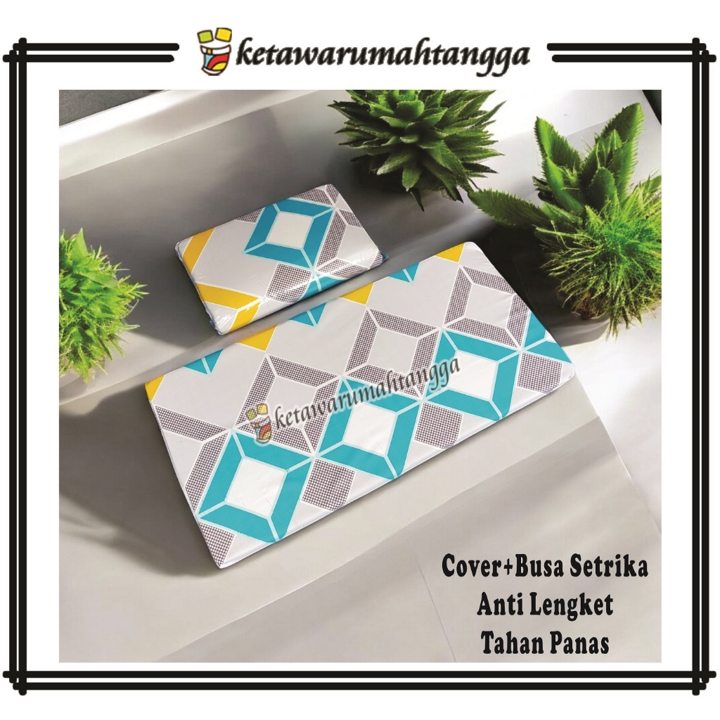 Cover + Busa Spon alas setrika tebal 3cm anti bakteri | Anti lengket dan tahan panas