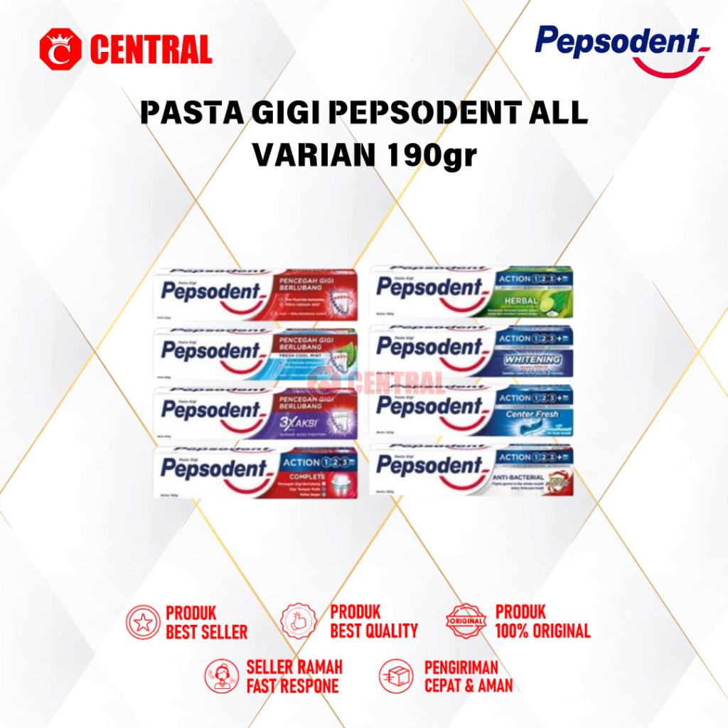 PASTA GIGI PEPSODENT ALL VARIAN 190gr / Centralbandung