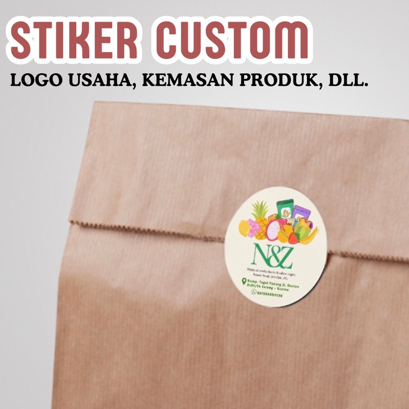 

CETAK STIKER / STIKER CUSTOM / LABEL KEMASAN / STIKER LOGO / CETAK STIKER UMKM