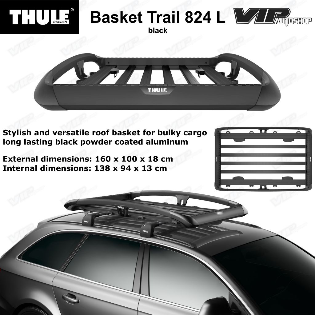 Thule Basket Trail 824 Black Large roof rak bagasi atas mobil rugged offroad heavy duty