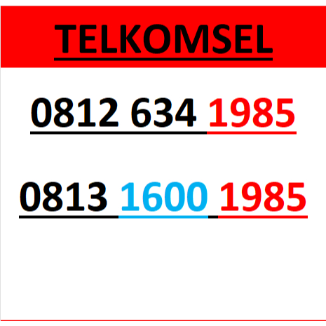 Nomor cantik telkomsel simpati 4g 5g seri tahun 1985 r800