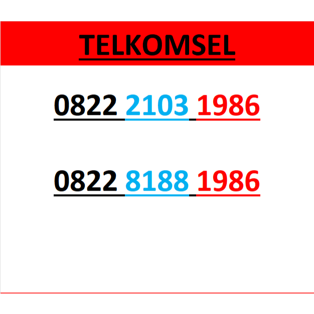 Nomor cantik telkomsel simpati 4g 5g seri tahun 1986 r600