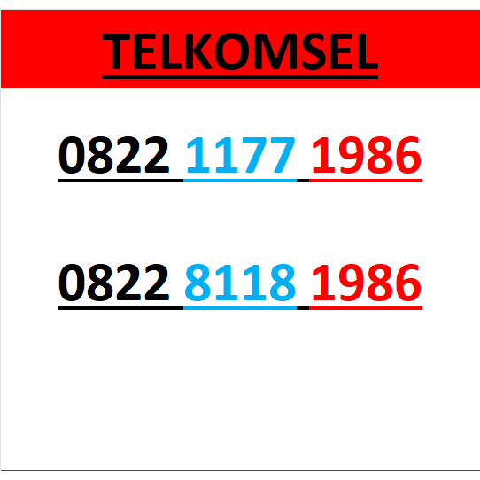 Nomor cantik telkomsel simpati 4g 5g seri tahun 1986 r2200