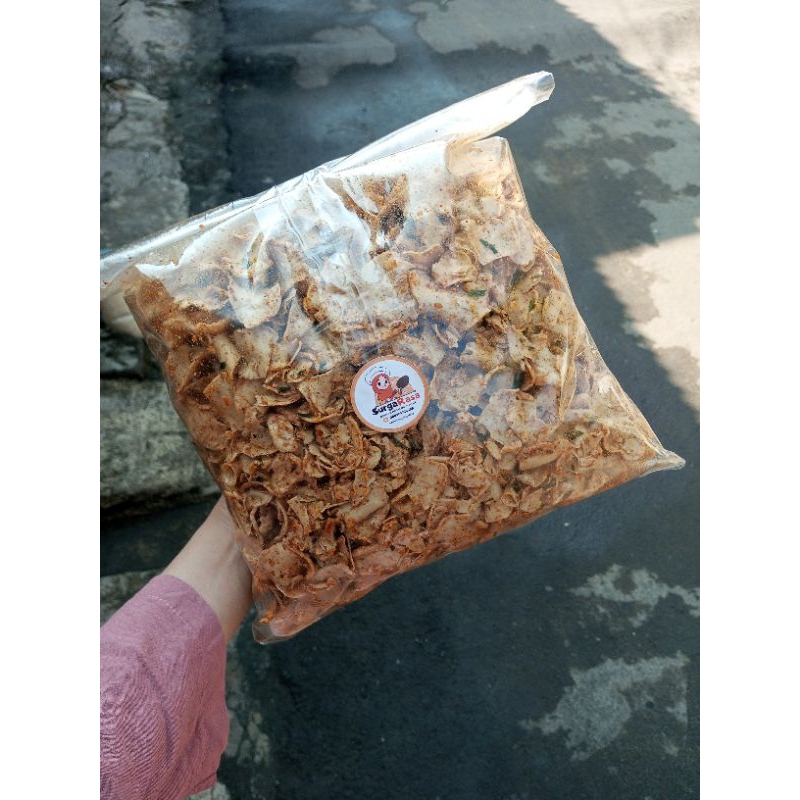 

SugaRasa / Basreng Pedas / Basreng Daun jeruk / Kripik Basreng / 1 kg