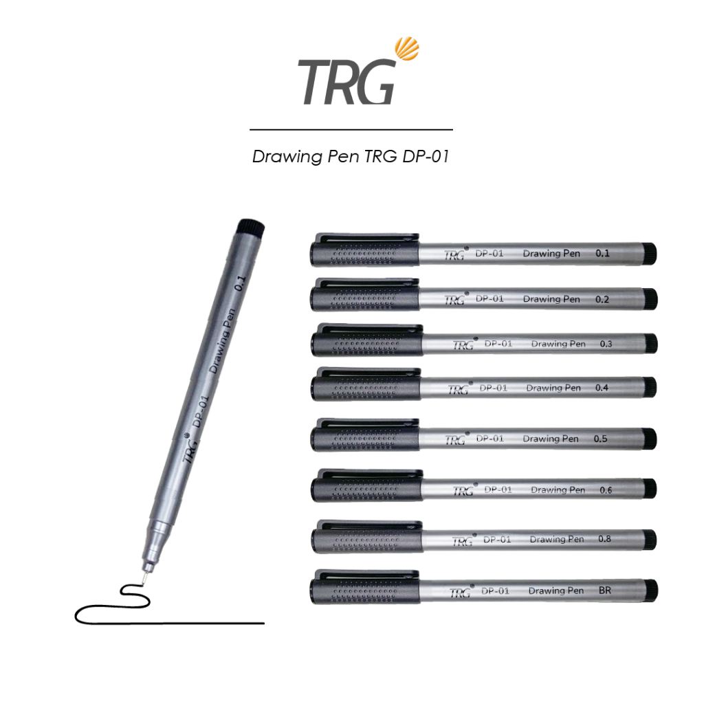 

TRG Drawing Pen TRG DP-01 - Spidol Pulpen Pena Gambar Hitam 0.05 0.1 0.2 0.3 0.4 0.5 0.6 0.8 Brush