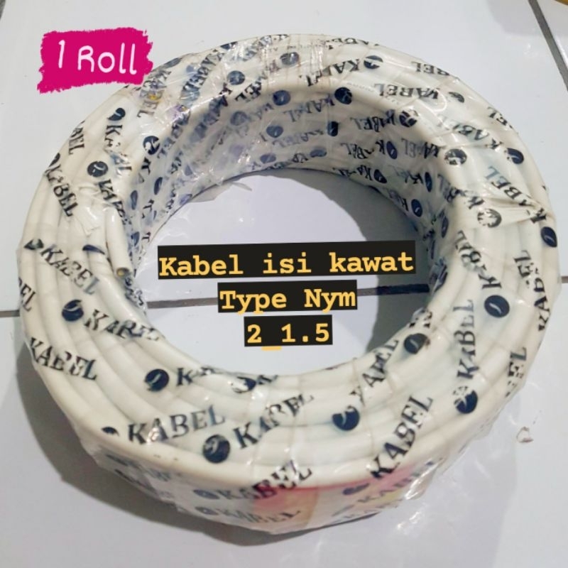 KABEL LISTRIK KAWAT 2x1.5 CCTV AUDIO 1 ROLL