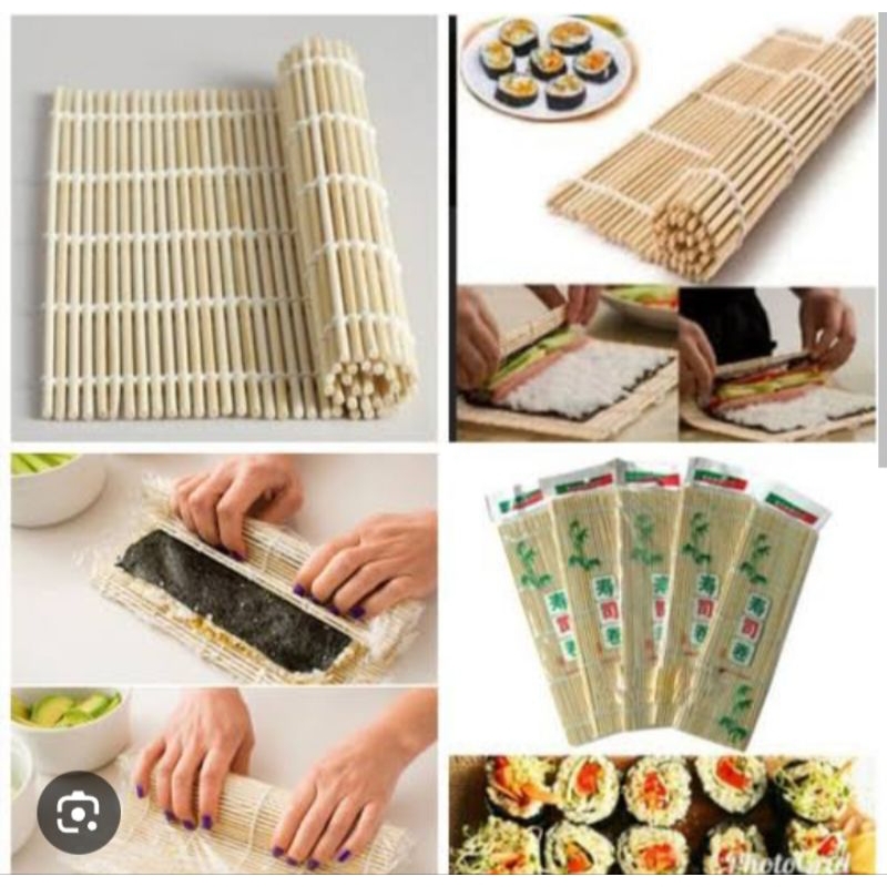 Alat Penggulung Sushi Kimbab Sushi Roll Bamboo Tikar Penggulung Sushi Kimbab
