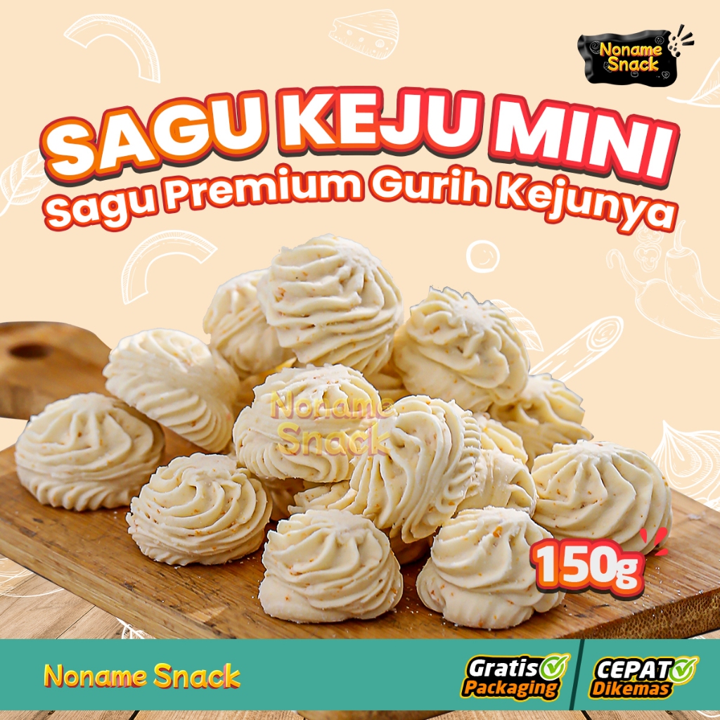 

NoName Snack - Sagu Keju Renyah Cemilan Jadul Grosir 150Gr