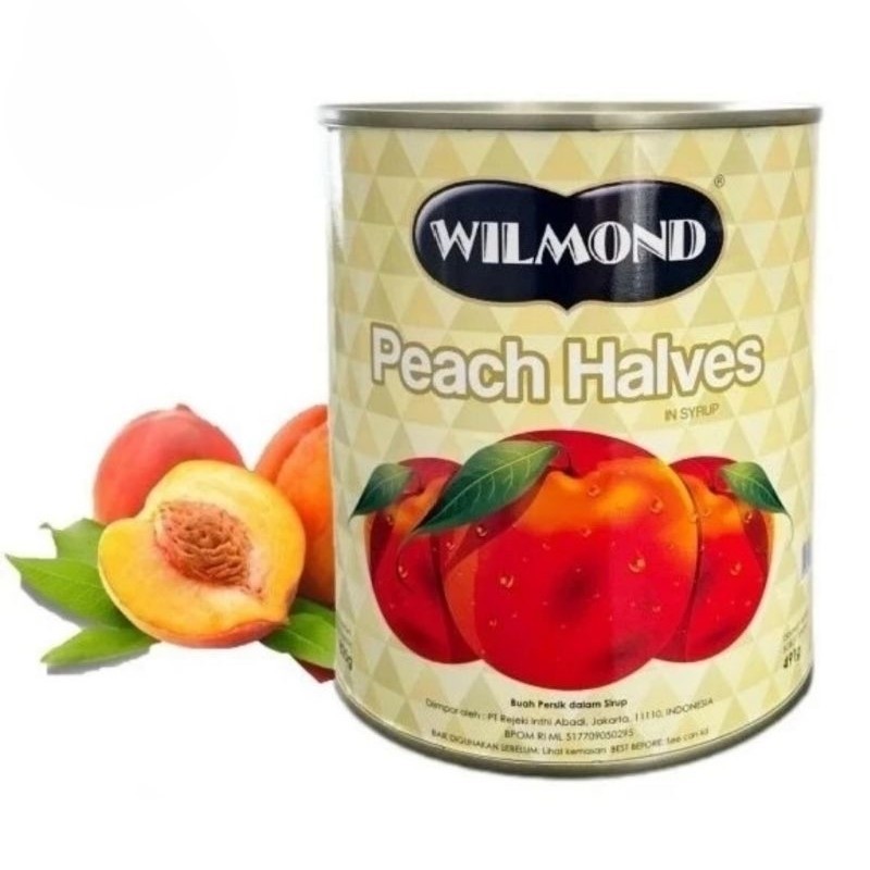 

Wilmond peach halves in syrup Buah persik dalam kaleng 825gr