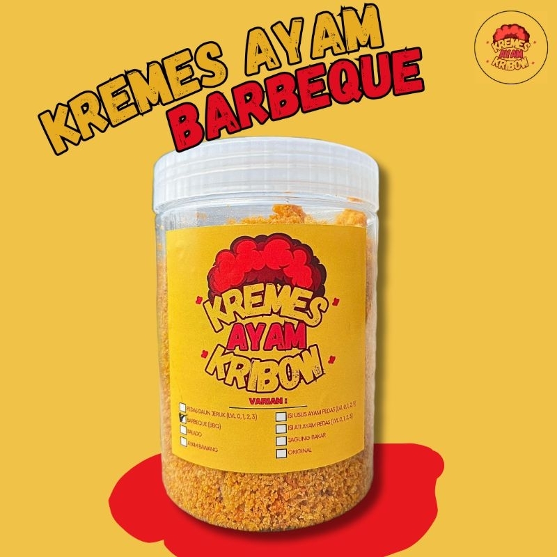 

KREMES AYAM KRIBOW RASA BARBEQUE (BBQ) 250 gram - KREMESAN AYAM KALDU AYAM ASLI