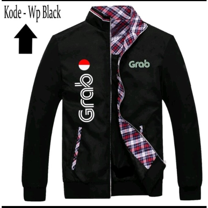 Terbaru..,jaket bomber grabbike grab grabfood terbaru jaket taslan grab grabbike