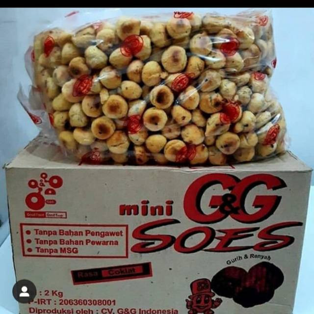 

Soes coklat 400g / cemilan GG SOES sus kering coklat