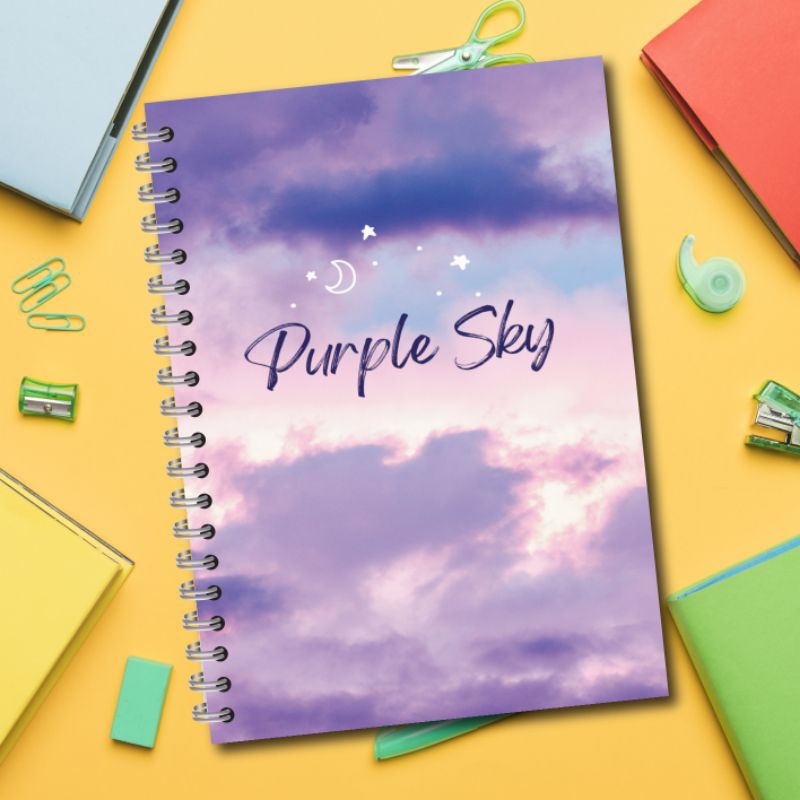 

NOTEBOOK JOURNAL A5 BUKU CATATAN DIARY AGENDA SPIRAL AESTHETIC MURAH DESAIN UNIK LUCU-PURPLE