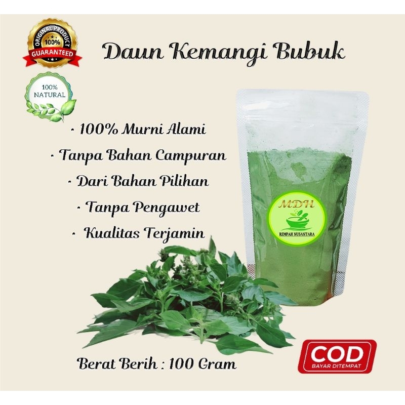 

DAUN KEMANGI BUBUK 100 GRAM - MURNI 100% DARI BAHAN PILIHAN