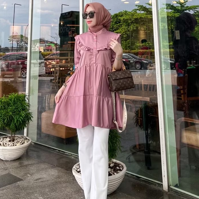 Atasan tunik Wanita Kekinian Jumbo Ld 120 fashion muslim Terbaru