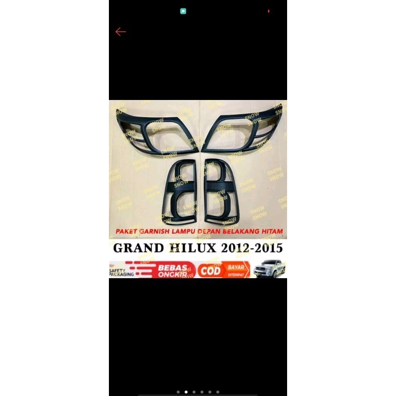 garnish lampu (less) hilux