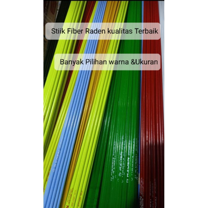 Blank fiber padat Kaku& Lentur 80cm s/d 200cm bisa pilih warna stik piber Raden bahan  joran pancing