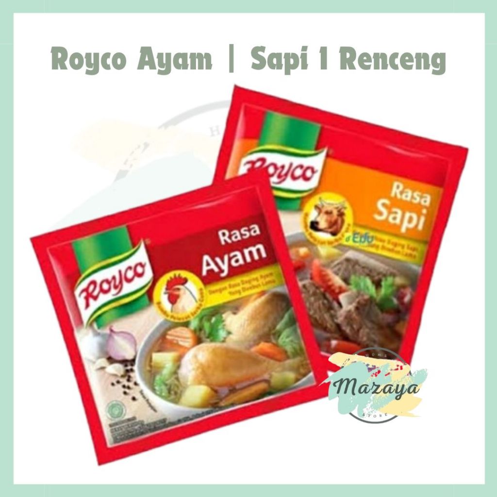 

ROYCO AYAM SAPI PENYEDAP RASA SACHET 1 RENCENG ISI 12 BUNGKUS - MAZAYA HOMESTORE