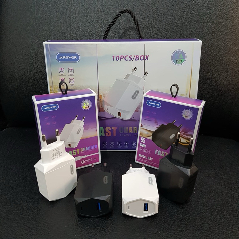 Adaptor Charger A Rover H33 2,0A Fast Charger 1 box isi 10pcs Best Quality