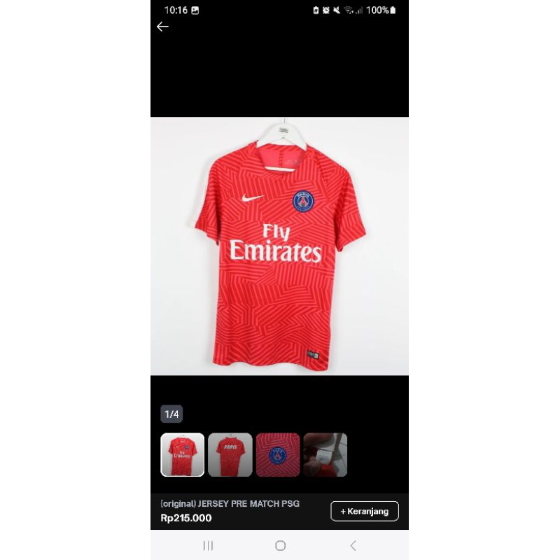 JERSEY PRE MATCH PSG ORIGINAL