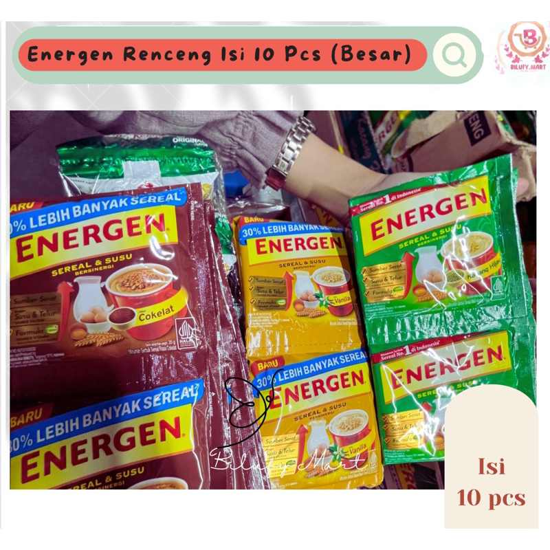 

•BILUFY• PROMO ENERGEN RENCENG BESAR ISI 10Pcs | Free Packing COD