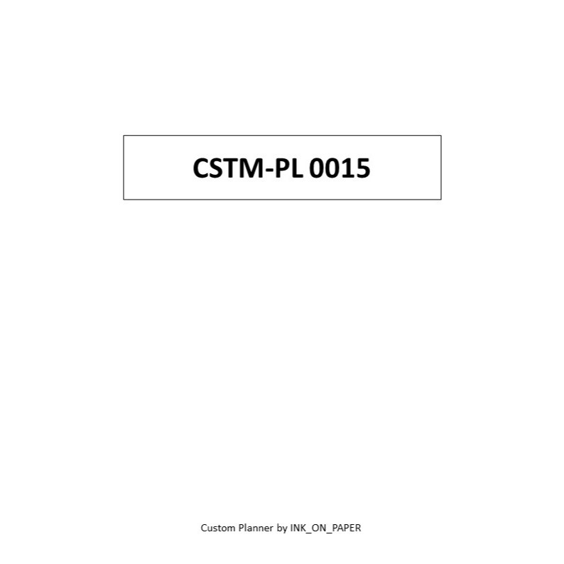 

CUSTOM PLANNER, CSTM-PL 0016 by INK_ON_PAPER