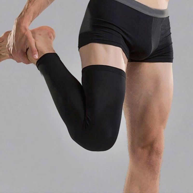 Manset kaki olahraga pria manset kaki badminton leg sleeve dekker kaki dekker kaos kaki