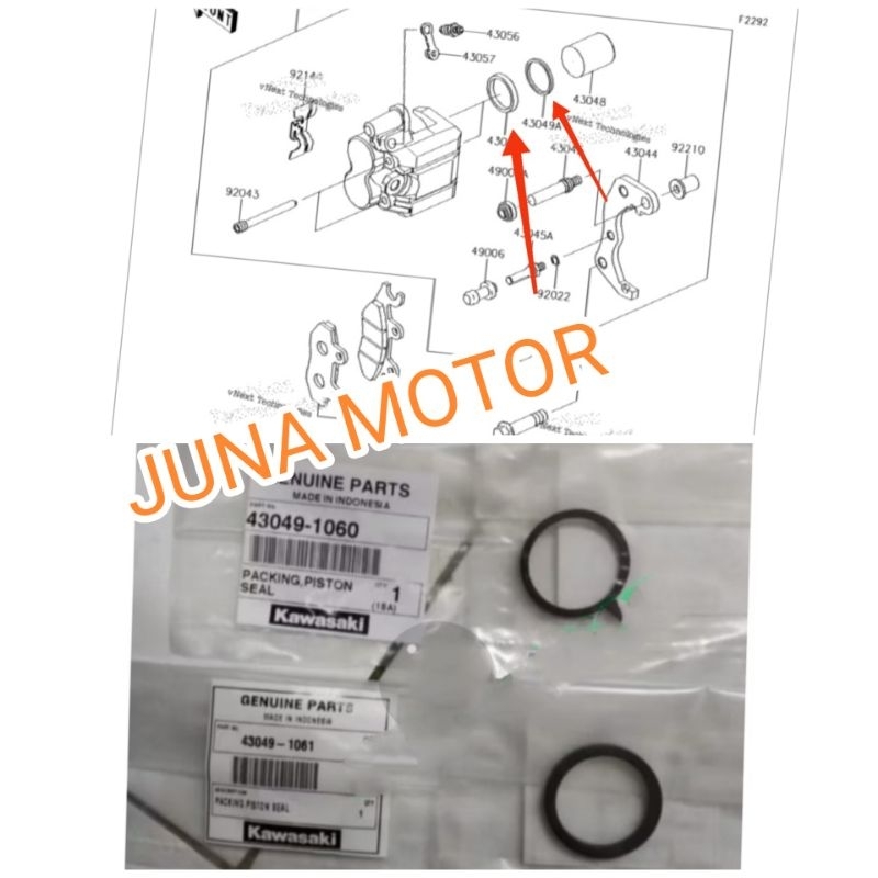 karet seal oring piston kaliper depan klx 150 kaze blitz edge Zx130 Ninja r rr ss KLX 250 Ninja 250 