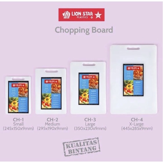 Telenan Chopping Board Lion Star size S M L XL CH-1 CH-2 CH-3 CH-4