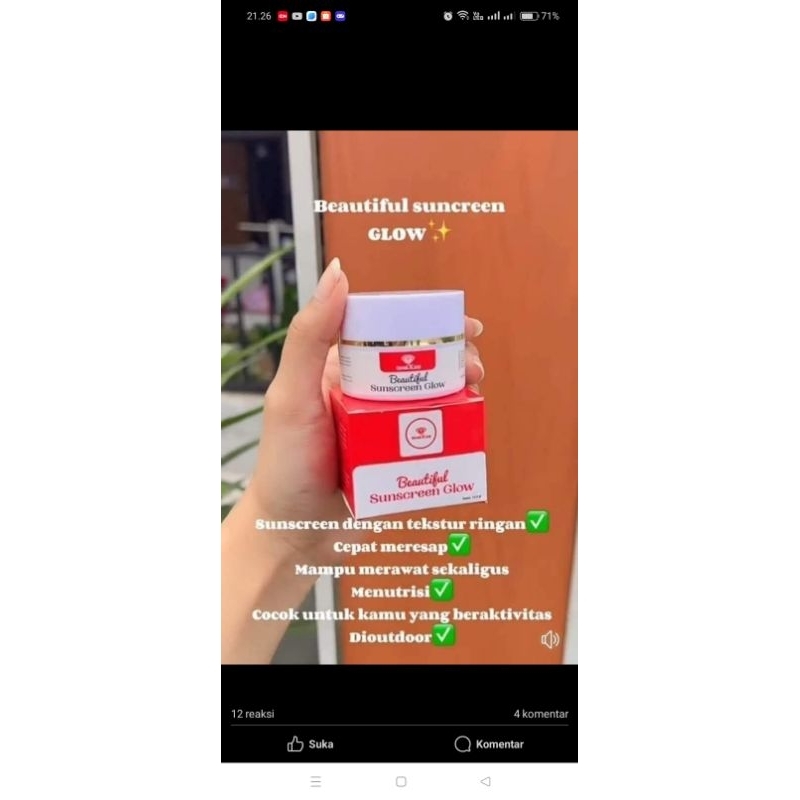 MAXIE GLOW SKINCARE SUNSCREEN GLOW 100% ASLI ORIGINAL