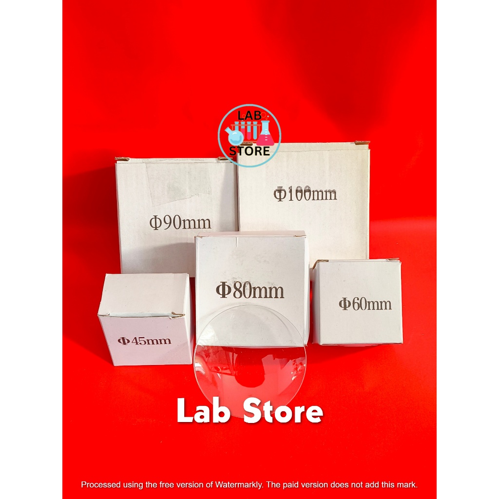 Kaca Arloji Laboratorium / Watch Glass / Gelas Arloji / Cawan Arloji Kaca