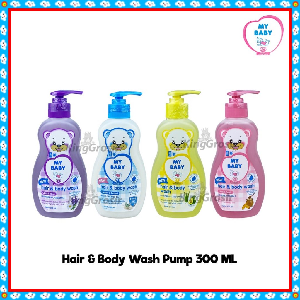 My Baby Hair and Body Wash Pump 300ml My Baby Sabun dan Shampoo Bayi