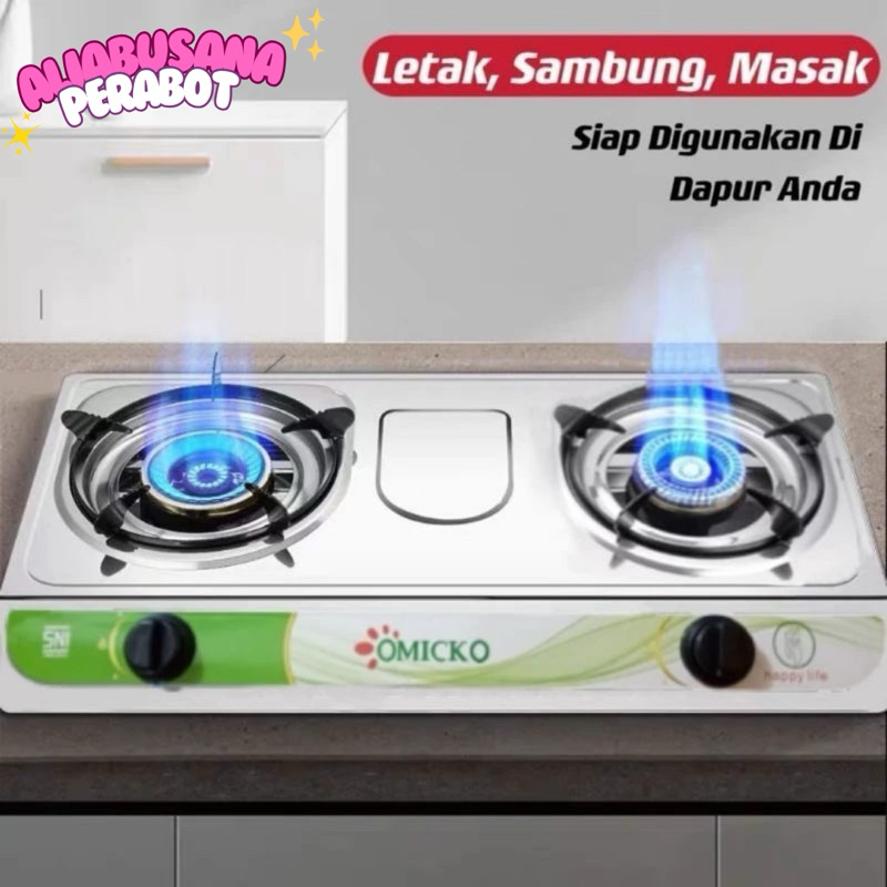 KOMPOR OMICO 1 dan 2 TUNGKU/ KOMPOR 2TUNGKU TERMURAH/ KOMPOR 1 TUNGKU TERMURAH OMICKO