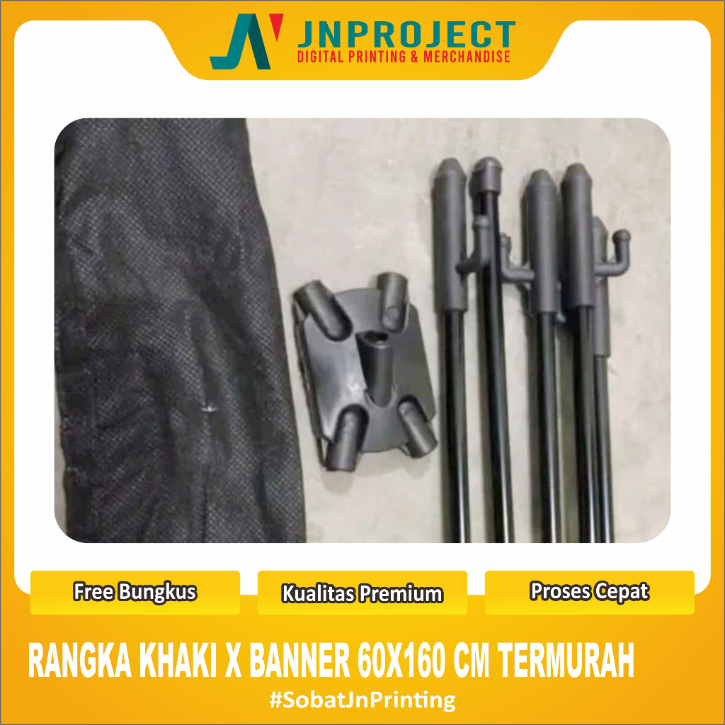 X BANNER FIBER HITAM 60x160CM/ STAND BANNER