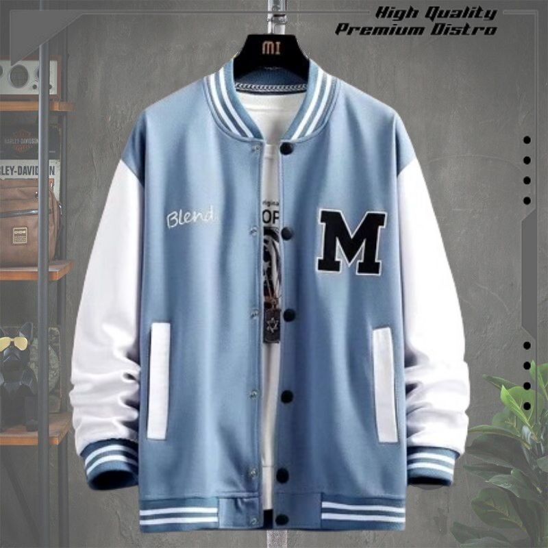 Jaket Hoodie Baseball Varsity Oversize Pria Wanita Unisex Jacket Jumbo