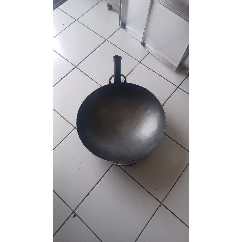 wajan gagang plat besi 45cm