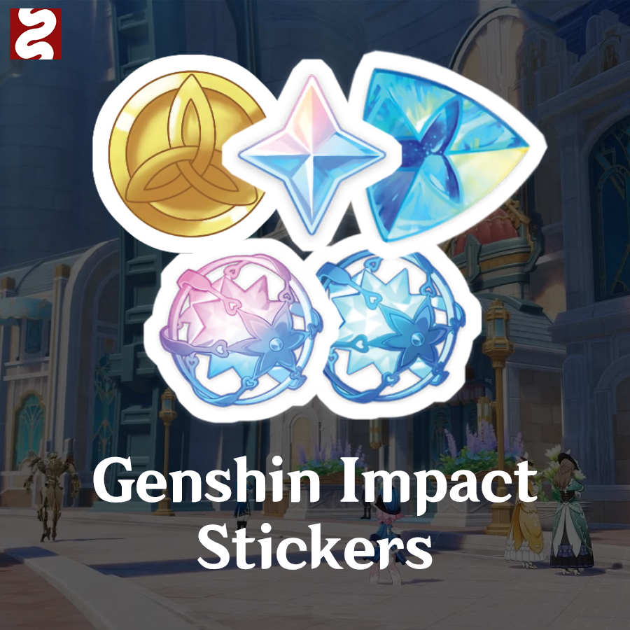 SAMU SHOPU - STIKER GENSHIN IMPACT - PRIMOGEM, INTERTWINED FATE, ACQUAINT FATE, GENESIS CRYSTAL, MOR