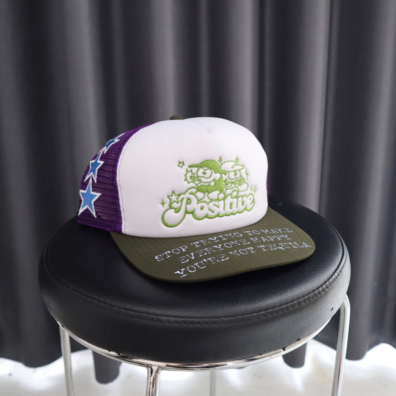 Y2K Trucker hat / topi jaring / trucker hat By POSITIVE OFFICIAL