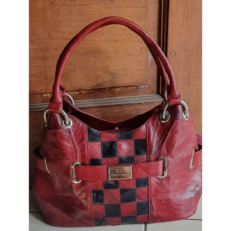 Hand Bag Pesta Merah Christian Ontani