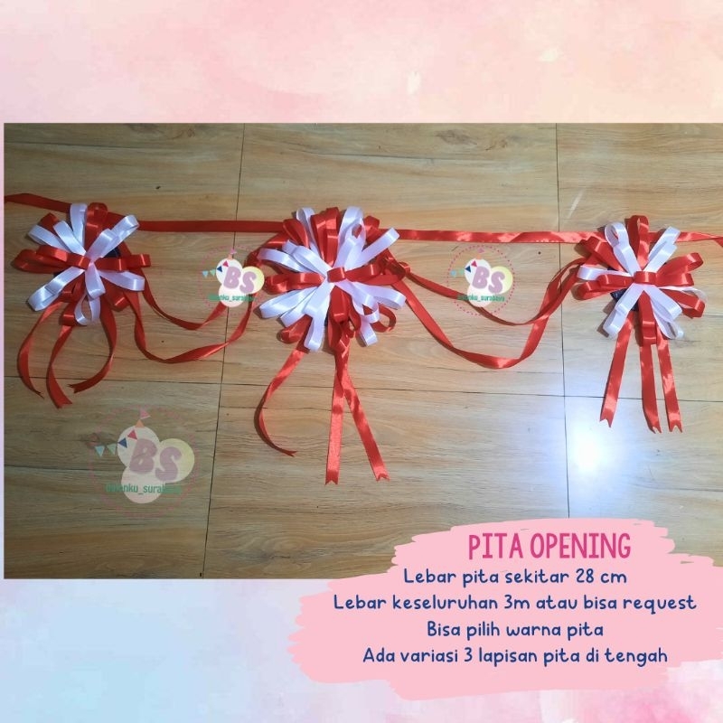 

pita peresmian / pita guntimg / Pita grand opening variasi 3 lapis tengah