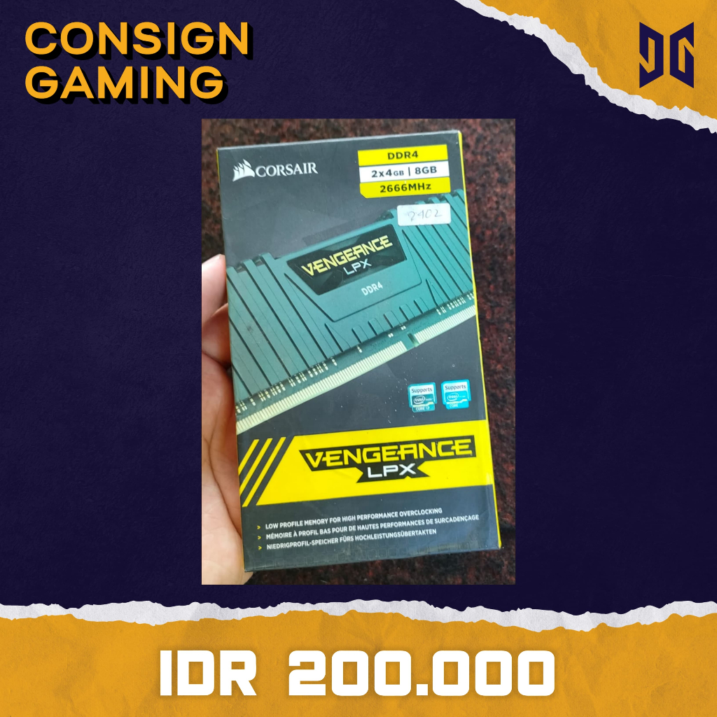 CORSAIR VENGEANCE LPX 2X4GB DDR4 2666MHZ ( CODE : TB498 )
