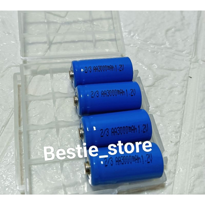 Baterai cas Flat top AA 2/3 3000 mAh 1.2V_Baterai Rechargeable 2/3 3000 mah
