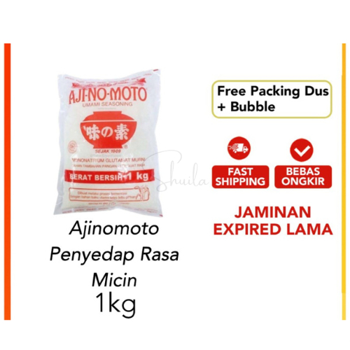 

Ajinomoto Micin / Penyedap Rasa Ajinomoto / Vetsin Ajinomoto 1Kg Bonus BubbleWrap