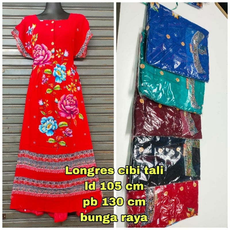 LONGRES CIBI TALI PINGGANG/ GAMIS TALI/daster cibi/daster batik/daster busui/daster kencana ungu/das