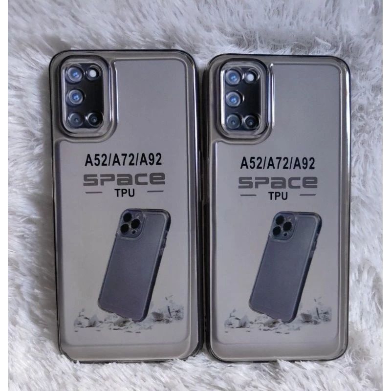 CASE / Casing Clear Black TPU Oppo A52 / A92 / A72 Softcase Hitam Bening