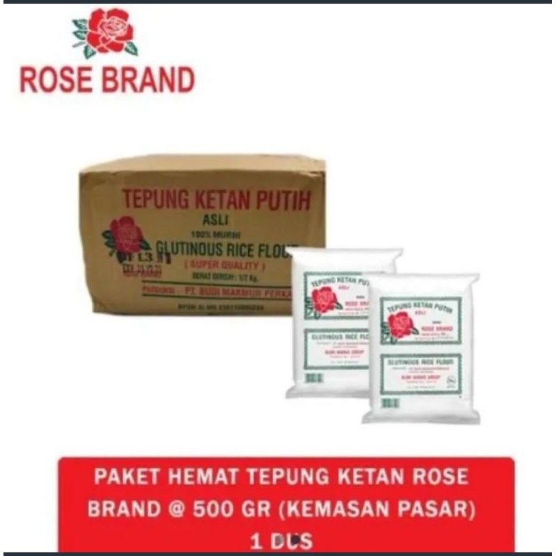 

Rose Brand Tepung Ketan 1 Dus (20 x 500 gr )